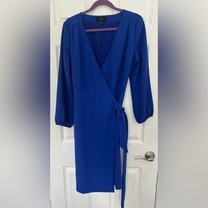 J. Crew Royal Blue Wrap Dress